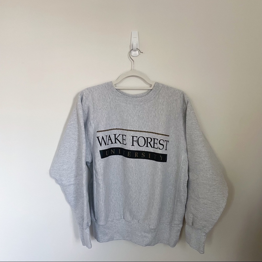 Vintage Wake Forest University Crewneck Sweatshirt, Size L